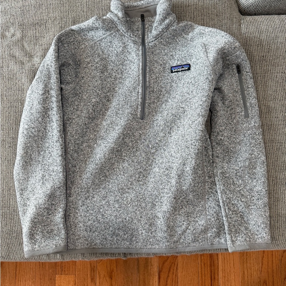 Patagonia Women's Gray Quarter-Zip Fleece Size Small